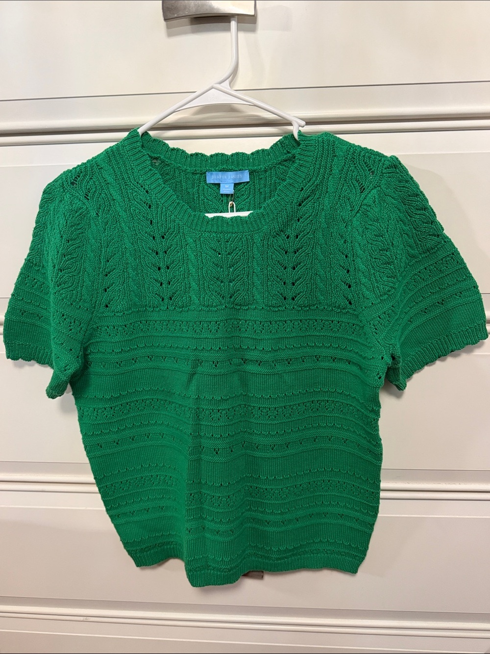 Draper James Emerald Green Short-Sleeve Knit Top